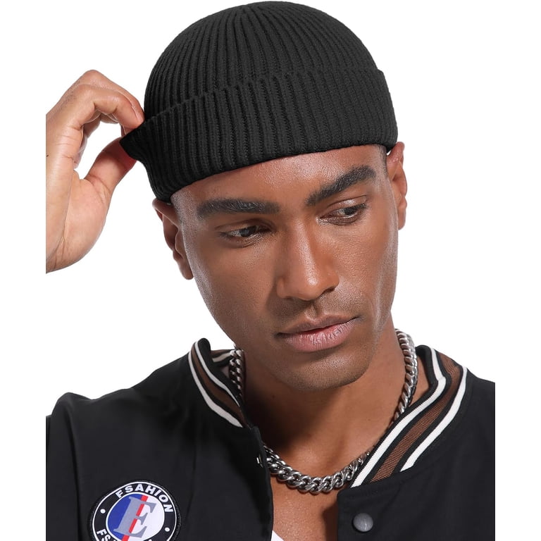 2Pcs/4Pcs Unisex Wool Short Fisherman Beanie for Men Women 