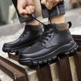 thumbnail image 5 of GLYGML Leather Mid-Top Work Boots - Non-Slip Durable Outdoor Boots Product Title, 5 of 6