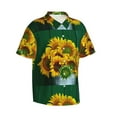 thumbnail image 2 of Easygdp Sunflowers in Bucket Men's Hawaiian Shirts Print Lapel Short Sleeve for Beach, vacation, party, casual occasions - XX-Large, 2 of 9