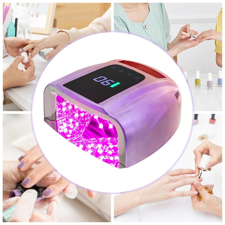 96W 15600mAh Cordless Rechargeable LED UV Nail Lamp Nail Gel