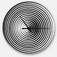 thumbnail image 1 of DesignArt Black and White Optical Illusion Large Wall Clock, 1 of 2