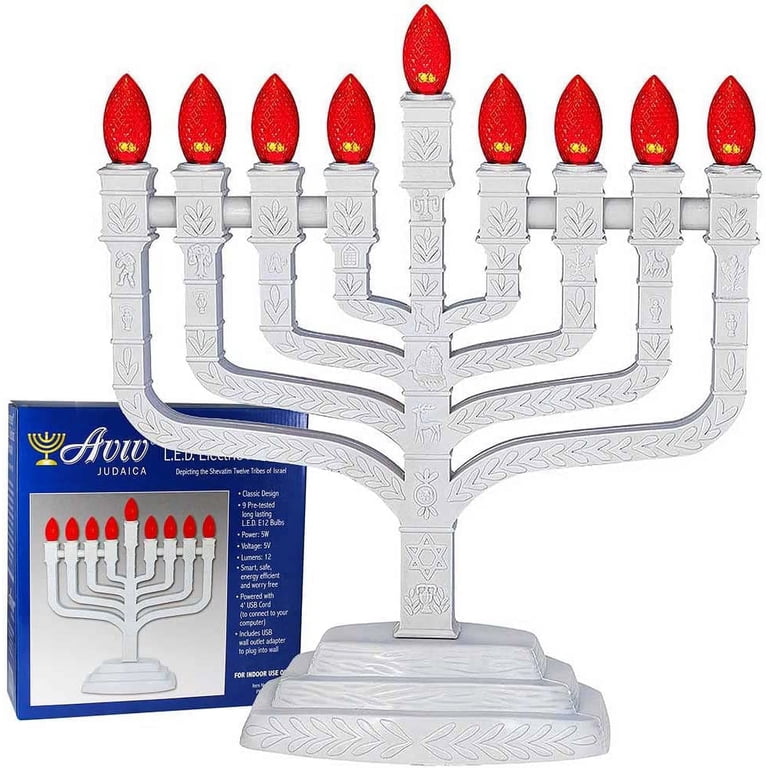 Aviv Judaica Knesset LED Menorah with 12 Tribes Design photo 6