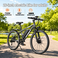 thumbnail image 5 of KAZEFLOW adult electric bicycle, 26-inch electric mountain bike, 750W peak power motor, top speed up to 20 mph, equipped with a 48V 10.4AH removable battery, range of 65 miles,Class 2, UL 2849 certif, 5 of 15