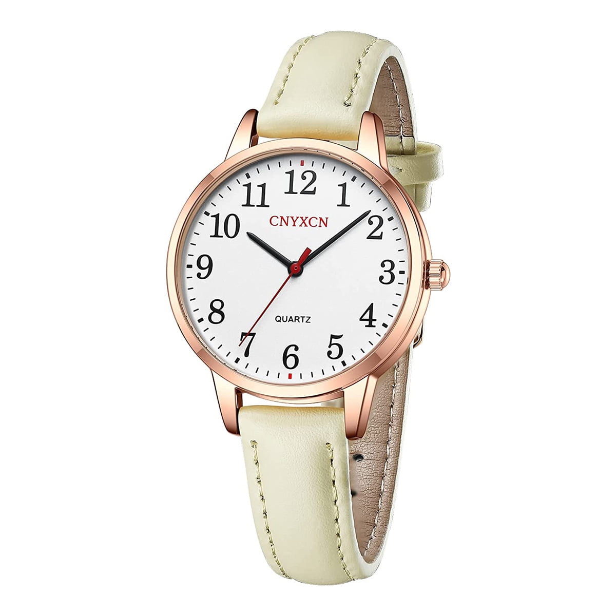 Women's Watch Elegant Small Wrist Watch with Leather Band for Ladies