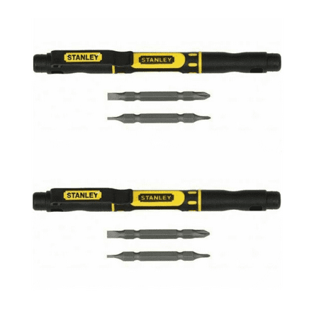 

STANLEY 66-344 Pocket Multi-Bit Screwdriver 4-in-1 3 Pc (2 Pack)