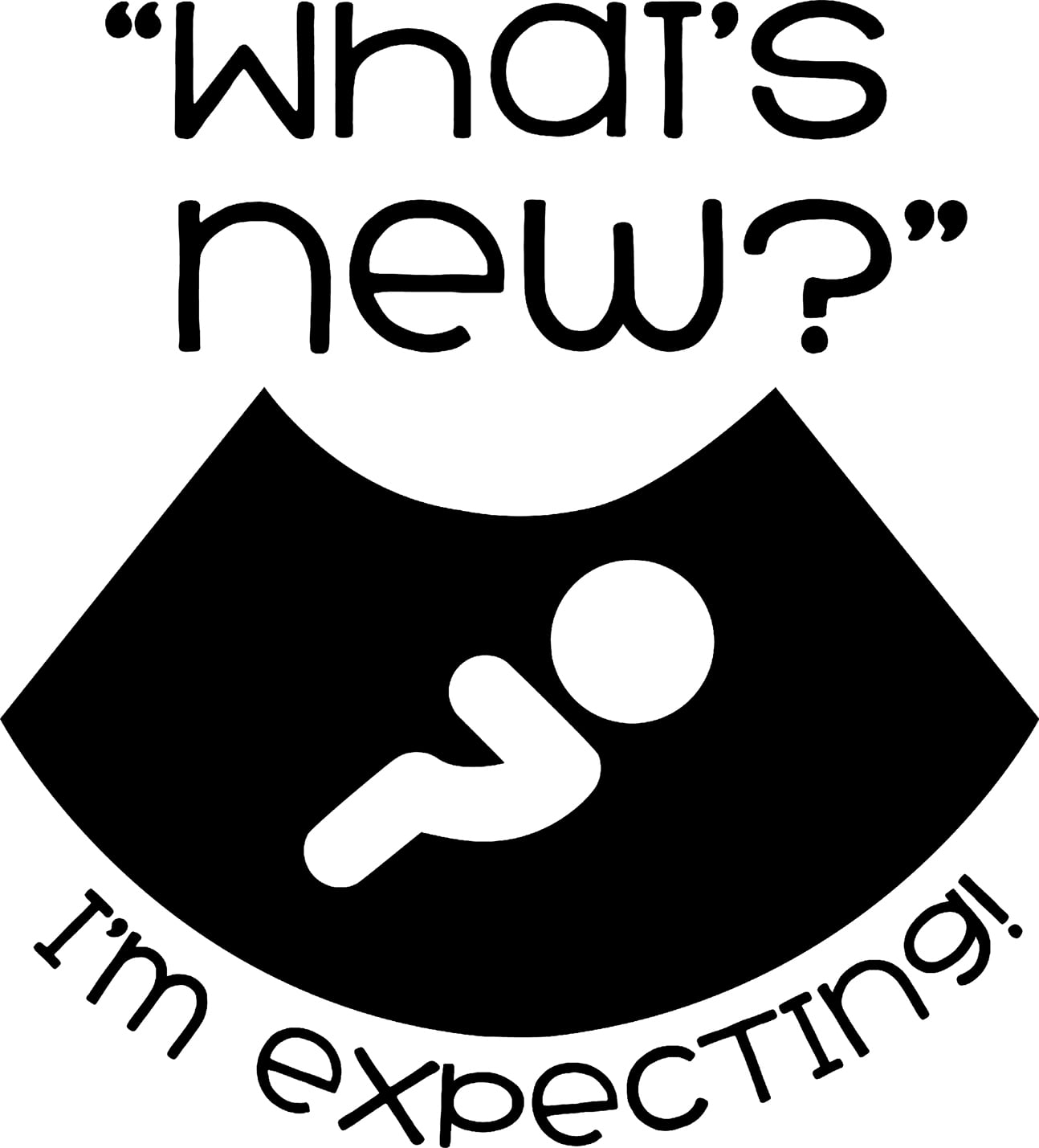 Whats New? Im Expecting! Pregnant Wall Decals for Walls Peel and Stick