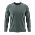 thumbnail image 6 of Men's Long Sleeve T-Shirts Lightweight Super Soft Athletic Crew Neck Tees for Running Lounging Casual Workout Gray, 6 of 6