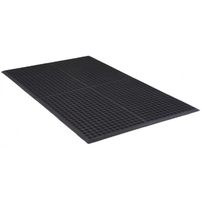 3' x 10' Workstep Mat 1/2" Grease-Resistant Black