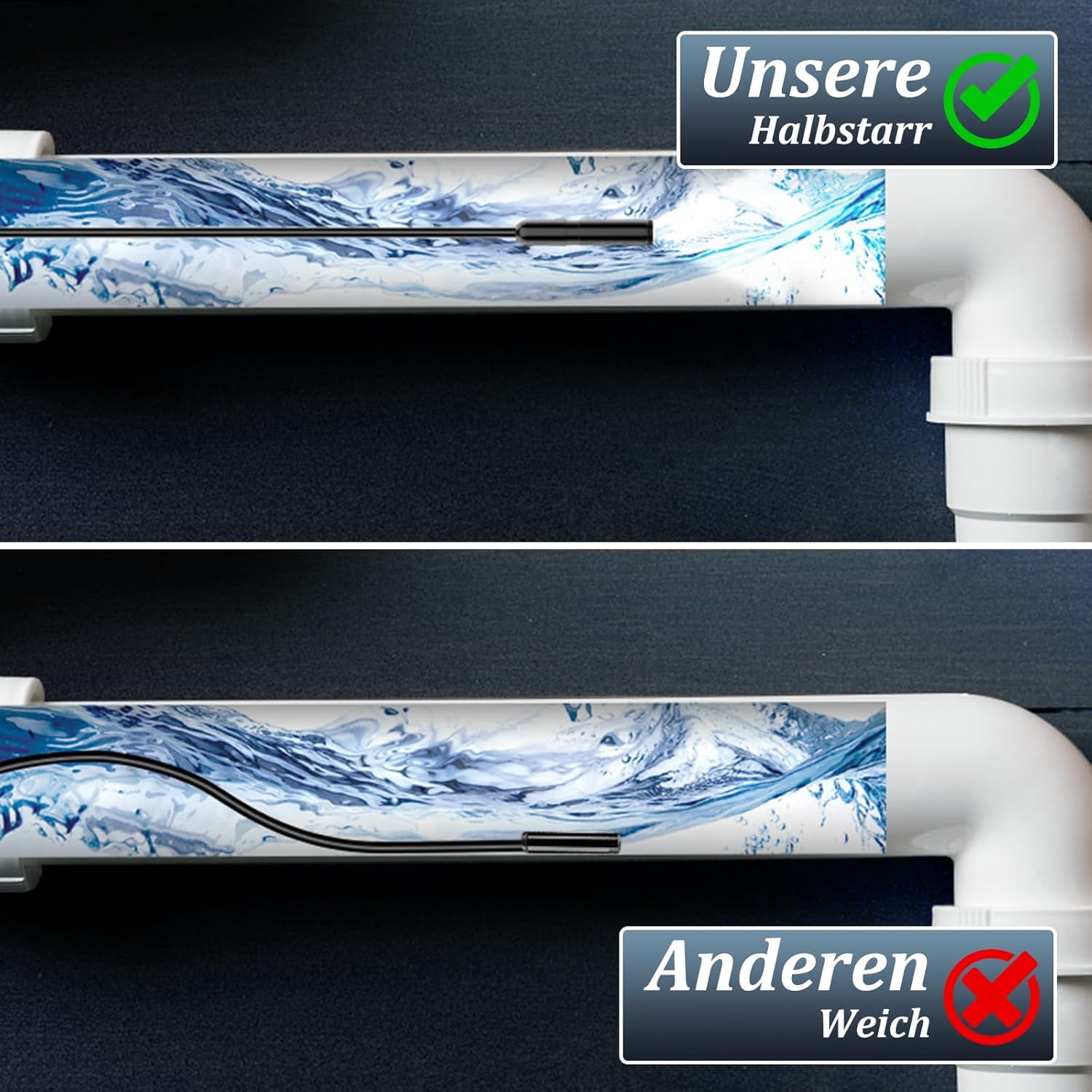 Endoscope Camera with 8 LED Light,No Wi-Fi Required Inspection Camera Waterproof Ip67 Channel Camera