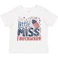 thumbnail image 3 of Inktastic Little Miss Firecracker Patriotic Girls Toddler T-Shirt, 3 of 5
