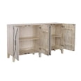 thumbnail image 3 of Treasure Trove 4-Door Wood Credenza with Metal Detailing in White Whitewash, 3 of 7