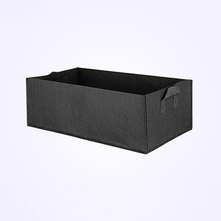 Square Garden Growing Bags Planter Bag Plant Tub Container with Handles for Harvesting Growing Vegetables black S (Best Vegetables For Garden Boxes)