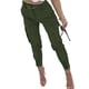 thumbnail image 3 of VISgogo Pantalones cargo para mujer, pantalones de cintura alta con estampado de cuadros/color sólido con bolsillos VISgogo  moda, 3 of 6