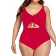 thumbnail image 1 of Aayomet Swimming Suits for Women Tummy Control Modest Swimsuits for Women,Red L, 1 of 4