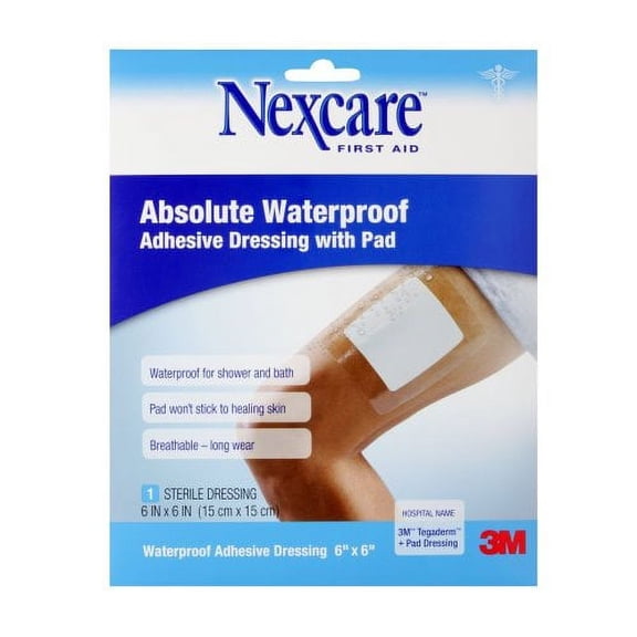 Nexcare™ Absolute Waterproof Adhesive Dressing, Plastic, 144/Box (1084070_BX)