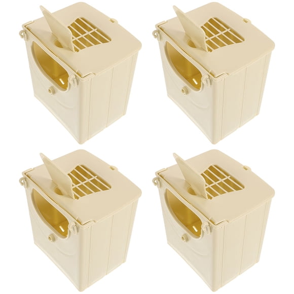 COSMOBETTY 4Ud Caja De Cría Para Pájaros Beige Con Material ABS Duradero Para Nido Y Incubación
