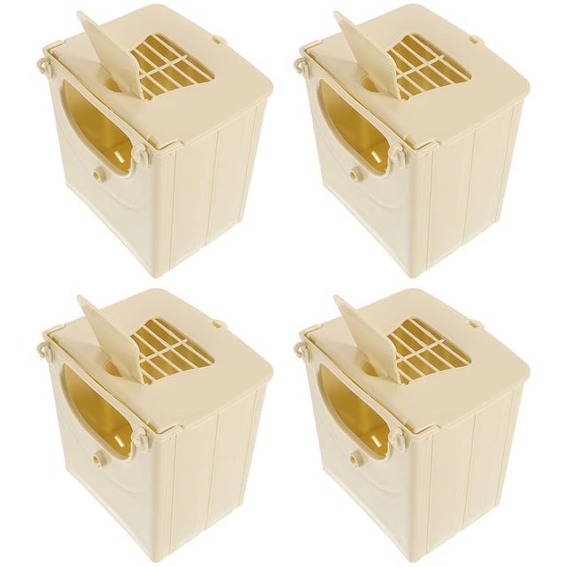 COSMOBETTY 4Ud Caja De Cría Para Pájaros Beige Con Material ABS Duradero Para Nido Y Incubación
