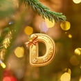 thumbnail image 3 of Golden 26 Alphabet Christmas 2D Acrylic Ornaments - 1pc 3.1in(8cm) Cute Backpack & Car Pendant Decor, Festive Holiday Letter Hanging Accessories for Christmas Tree Home Decoration, D, 3 of 7