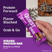Quest Stacks Protein Bars, Brownie a la Mode Flavor, 20g of Protein, 4 Count