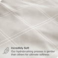 thumbnail image 4 of Bare Home Pillowcase Set - Premium 1800 Collection - Double Brushed - Ultra Soft - King Size, Modern Plaid - Stone/White, 2 Count, 4 of 5
