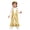 Gold, variant on Infant Baby Girls Sparkly Ruffles Pants Coveralls Shiny Metallic Overalls Strap Jumpsuit Ivory 3-6M