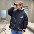 thumbnail image 2 of Odeerbi Teen Boys Girls Hooded Puffer Jacket Halloween Pumpkin Winter Coats Thermal Padded Coat Down Jacket Warm Clothes 5-16 Years Kids Long Sleeve Outerwear Heavy Coat Black, 2 of 5