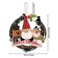 thumbnail image 5 of Santa Snowman Xmas Decorations Handcrafted Cartoon Plush Doll Pendants for Room Display, 5 of 5