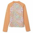 thumbnail image 2 of Columbia Youth Unisex Sandy Shores Printed Long Sleeve Sunguard, Peach Dye Palms/Peach, X-Large, 2 of 2