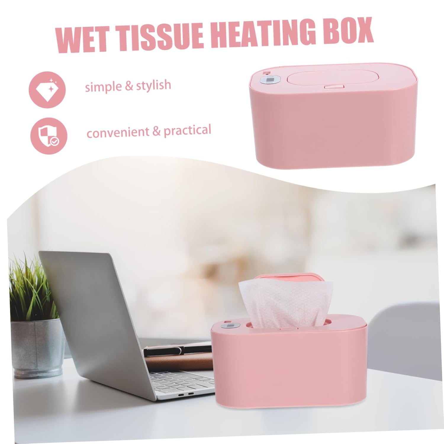LUU-Battery Operated Baby Wet Tissue Warmer Cordless Wipe Warmer Thermostat Heater Large Capacity for Family Use_SAI