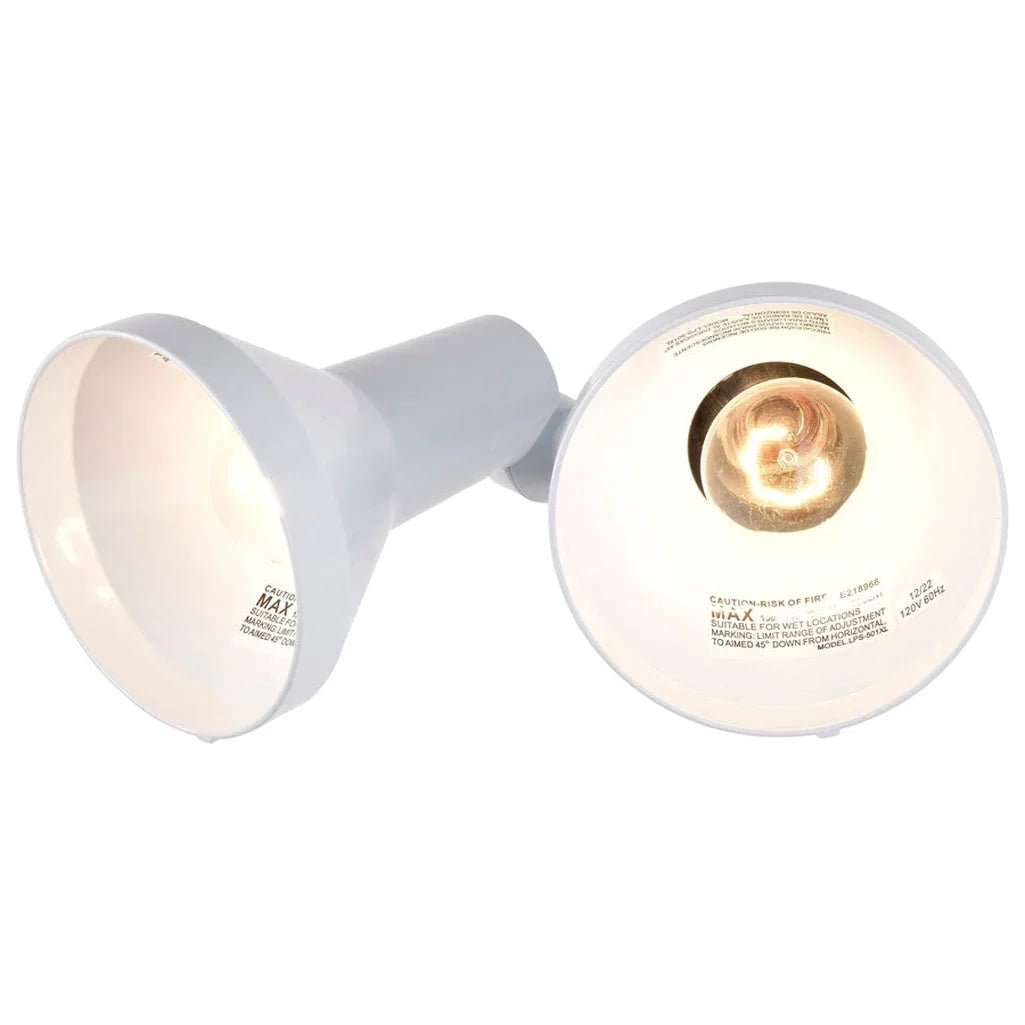 2-Light 15-in Flood Light Exterior PAR38 w/ Adjustable Swivel Grey Finish