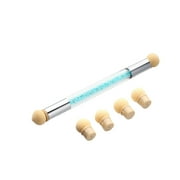 NIUREDLTD Nail Art Sponge, Dual Pointed Ombre Sponge Tool With 4 Replacement Heads