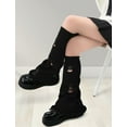 thumbnail image 3 of FEOYA Women Knit Leg Warmers Ladies Y2K Streetwear Leg Warmers Harajuku Leg Cover Punk Goth Star Leg Warmers 2 Pair, 3 of 7
