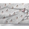 thumbnail image 3 of Soimoi Polyester Crepe Fabric Floral & Penguin Ocean Print Fabric by The Yard 52 Inch Wide, 3 of 3