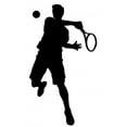 thumbnail image 2 of Wallmonkeys Sports Silhouette Tennis Wall Decal by Wallmonkeys Peel and Stick Graphic (48 in H x 27 in W) WM340184, 2 of 4