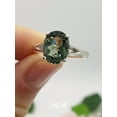 thumbnail image 2 of 8x6mm - 10x8mm Lab Created Green Tourmaline Colored Spinel, Oval Cut, Solitaire Ring, Sterling Silve, 2 of 5
