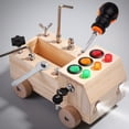 thumbnail image 4 of Car Screwdriver Board Set, Wooden Busy Truck Kids Tools Promote Learning  for Home for Travel, 4 of 7