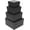 6.8"x6.8"x4" Black-4Pack, variant on White Gift Boxes for Presents 4 Pack Nesting Gift Boxes with Lids,3.7“-6.4“ Assorted Sizes Square Stackable Boxes for Birthday Wedding Christmas Party Gift Wrapping