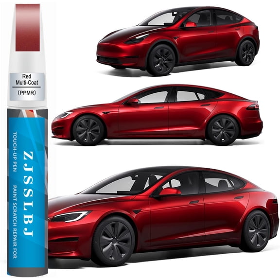 Red Multi-Coat PPMR Touch up Paint for Tesla-Exact Match Scratch Repair Kit 2-In-1 Premium Car Paint Pen for Chips & Nicks