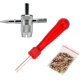 thumbnail image 1 of Tire Valve Tool, Car Tire Repair Tool Kit, Tire Valve Repair Tool, Valve Core Remover Red, Car Replacement with 4 in 1, Tire Valve Repair Tool and Val, 1 of 4