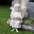thumbnail image 4 of Sitting Fairy Garden Statue Resin Reading Girl Outdoor Statue Yard Lawn Art Sculptures Home Decor, 4 of 8