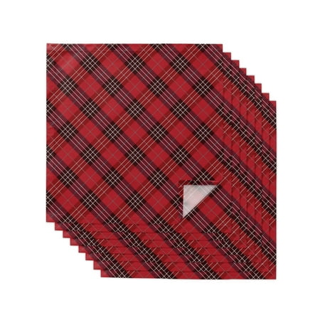 

Cloth Napkins Washable Merry Christmas Decoration Red Plaid Gingham Dinner Napkins Soft Absorbent Polyester Fabric Table Napkins for Weddings Parties 8 Pack 20x20 Inch