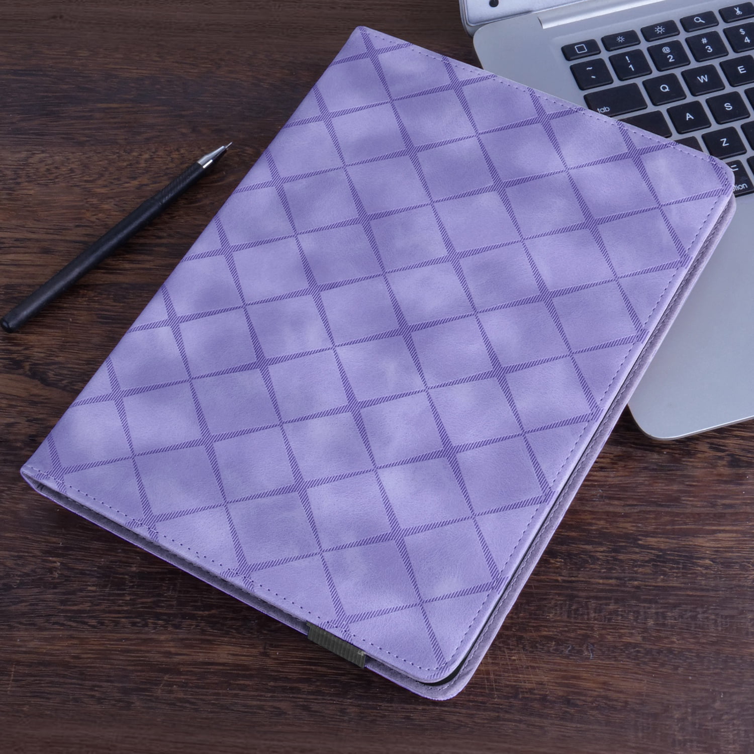 Decase for iPad A16 11th Generation Case 11 inch 2025 & iPad 10th Generation Cover 10.9" 2022 with Pencil Holder/Pockets,Auto Wake/Sleep,Folio Stand Embossed PU Leather Smart Wallet Shell,Purple