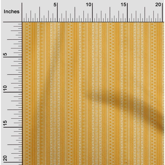 oneOone Cotton Poplin Mustard Yellow Fabric Ethnic Block Craft Projects Decor Fabric Printed By The Yard 56 Inch Wide