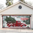 thumbnail image 4 of Binwennn Christmas Garage Door Decorations Christmas Garage Door Banner Mural Covered In 7 X 16 Foot Car Christmas Tree Pattern Garage Door Mural For Holiday Parties Canadian Flag 3x5 Polyester, 4 of 7