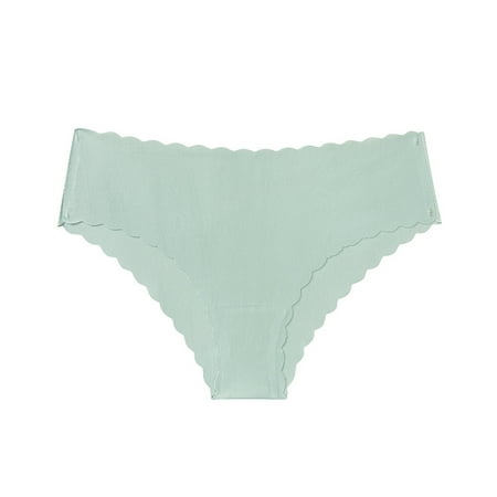 knqrhpse Seamless Underwear for Women No Show Underwear European And American Women Briefs Female Non Pants Female Ice Silk Buttocks Lady Cotton Underwear Panties for Women Green M