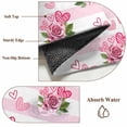 thumbnail image 6 of Hallway Runner Rugs 2.7x5 Ft, Pink Roses Non Slip Area Rugs for Kitchen Bedroom Entryway, Valentine's Day Love Floral Stripes Romantic Washable Carpet Runner Rug Floor Mats for Bedroom Home Decor, 6 of 8