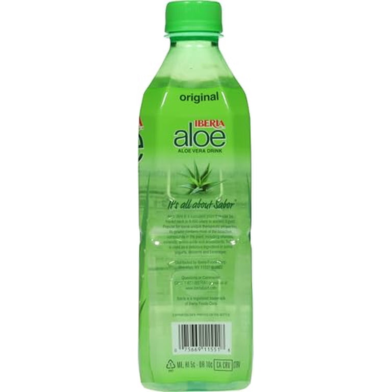 Iberia Aloe Vera Juice Drink with Pure Aloe Pulp, Original,16.9 Fl Oz (Pack  of 8)