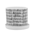 thumbnail image 4 of Sagebrook Home Set Of 2 Tribal Planters With Saucer 6/8", White, 4 of 5