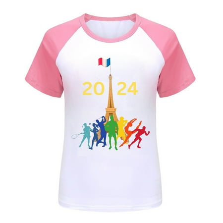 

TAIAOJING Girls T Shirts Short Sleeve Cute Tops Shirts For Teen Kids Child T Shirt Trendy Fans Gift Tops 10-11 Years