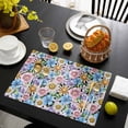 thumbnail image 3 of Spring Flowers Placemats Set of 4, Watercolor Floral Daisy Plants Rustic Placemats for Dining Table, Place Mats for Kitchen Tabletop, Waterproof Wipeable Dining Table Mats Set, 3 of 9
